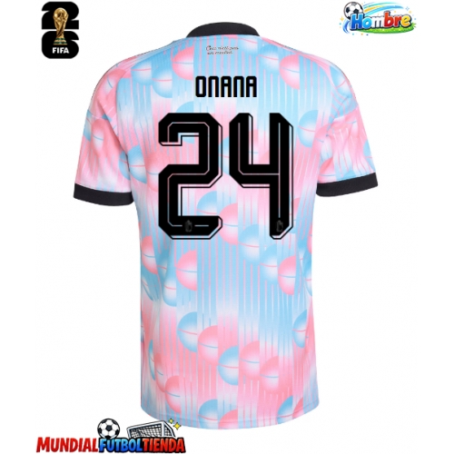 Camiseta Bélgica Amadou Onana #24 Segunda Equipación Replica Mundial 2026 mangas cortas